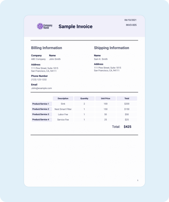 Sample Invoice