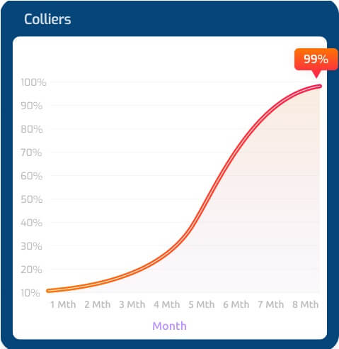 Colliers-Graph showing business performance data