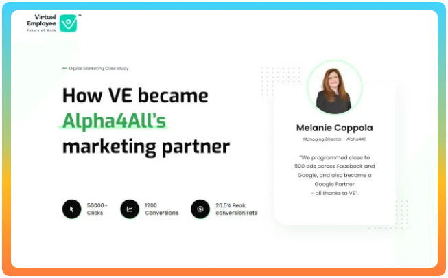 How VE became Alpha4All's marketing Partner