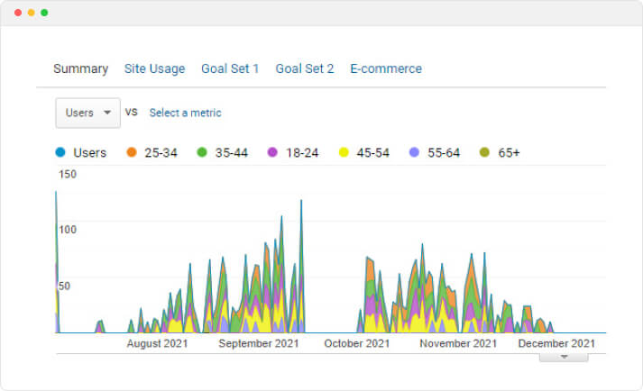 Users Summary from August 2021-December 2021