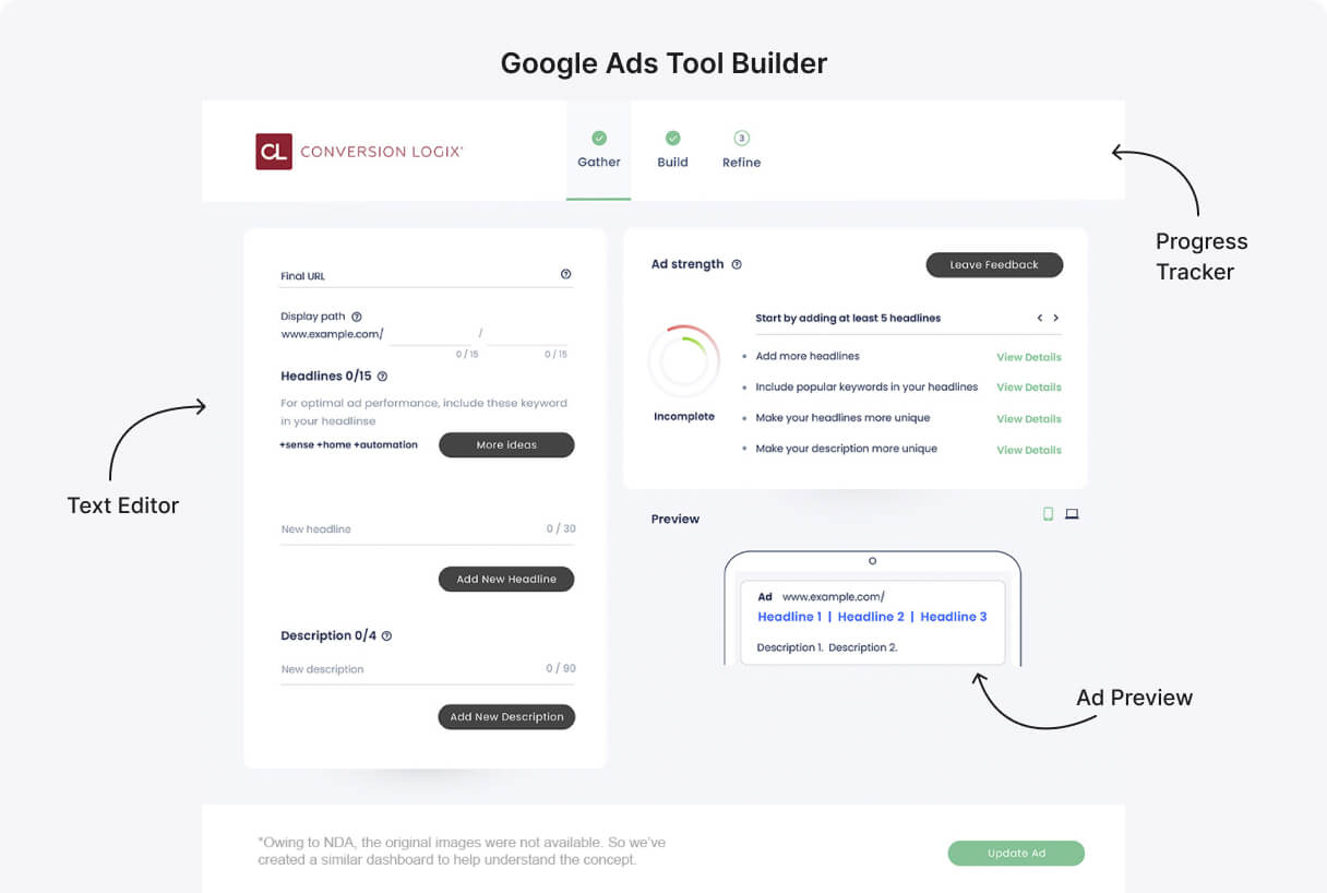 Google Ads Tool Builder