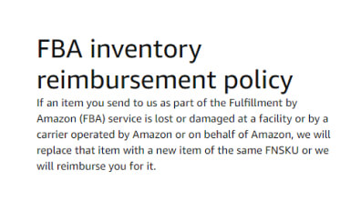 FBA inventory-Reimbursement Policy