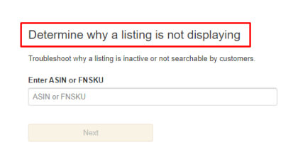 Troubleshoot- why a listing is not displaying