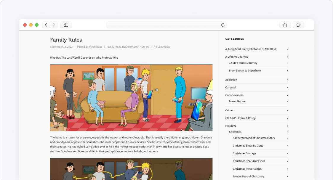 Family rules- Psychotoons