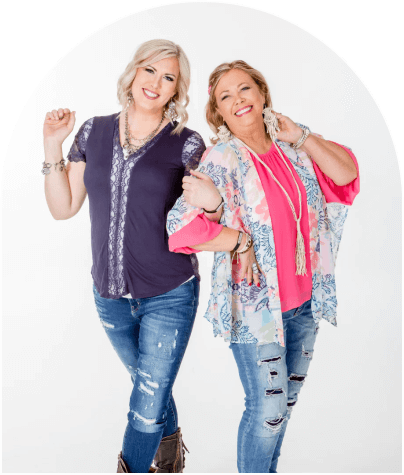 Robin Frank, and her daughter smiling