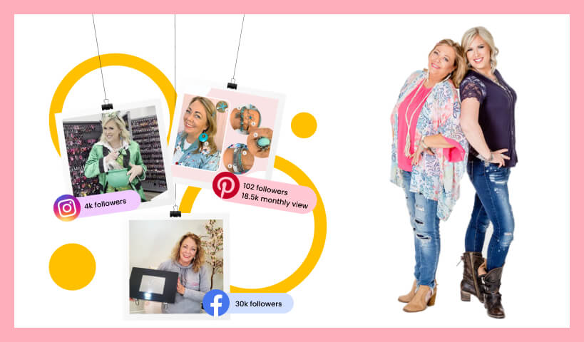 Image Showcasing 4k instagram followers, 102 Pinterest followers, 30k Facebook followers