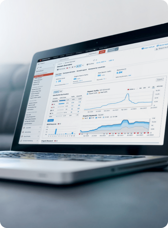 Domain Overview in Semrush