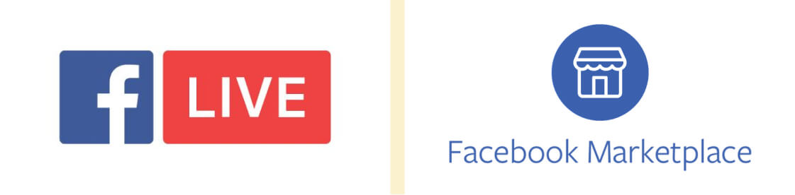 Facebook Live & Facebook Marketplace Icons