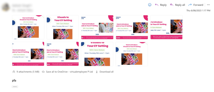 Design copy email