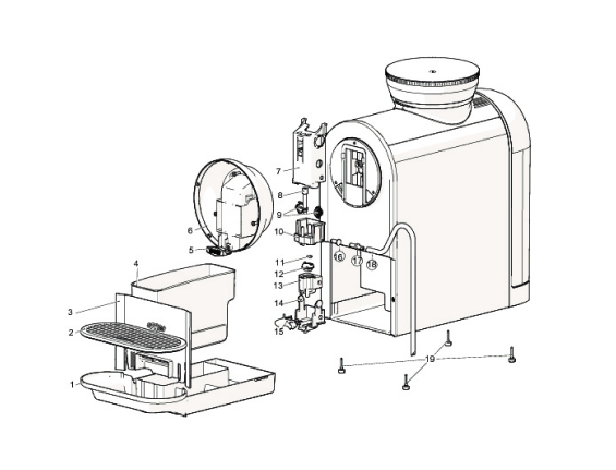 Drawing of Coffee machine