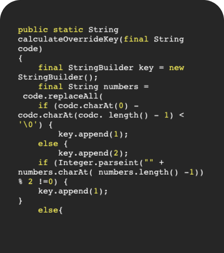 Code- Public Static String