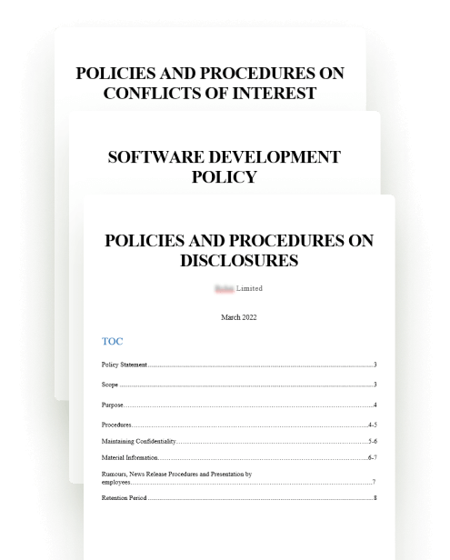 Policies And Procedures on conflicts of Interest