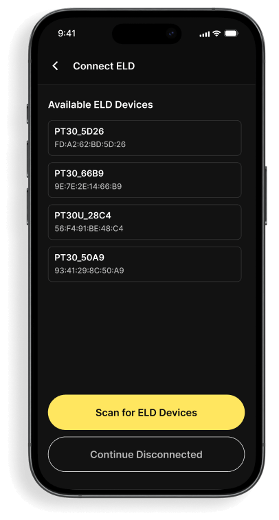 Connect ELD with other device