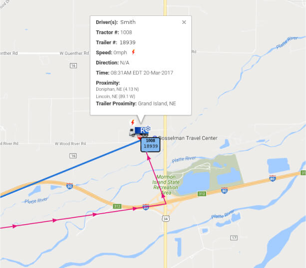 Live Tracking of a truck