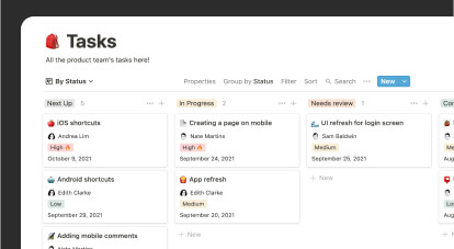 Tasks
