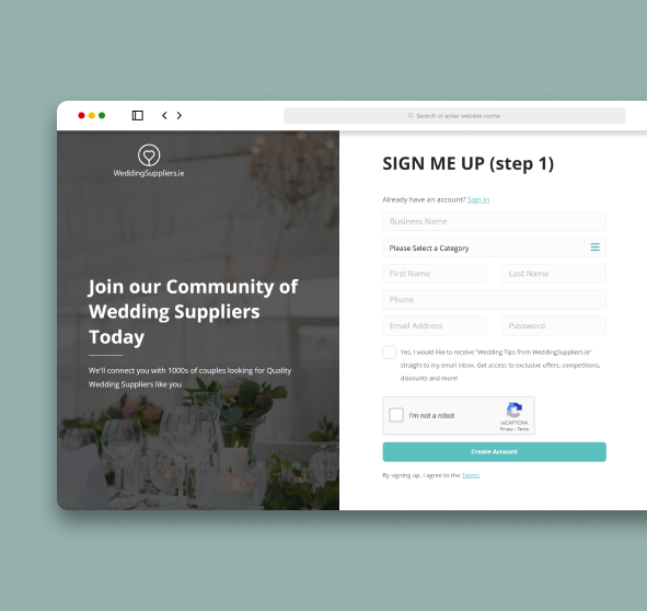 Wedding Suppliers-Sign Me Up