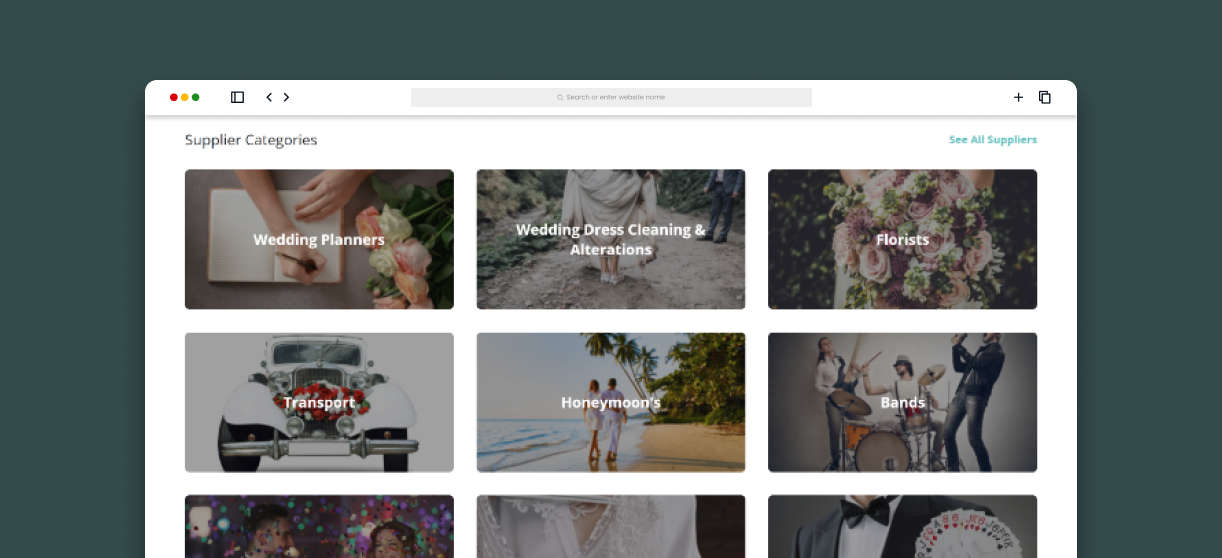Wedding Supplier Categories