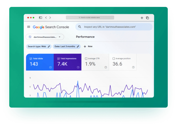 Google Search Console- last 3 months performance