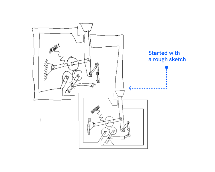 Started with a rough sketch