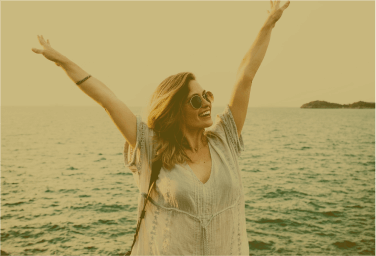 Young Woman embracing nature