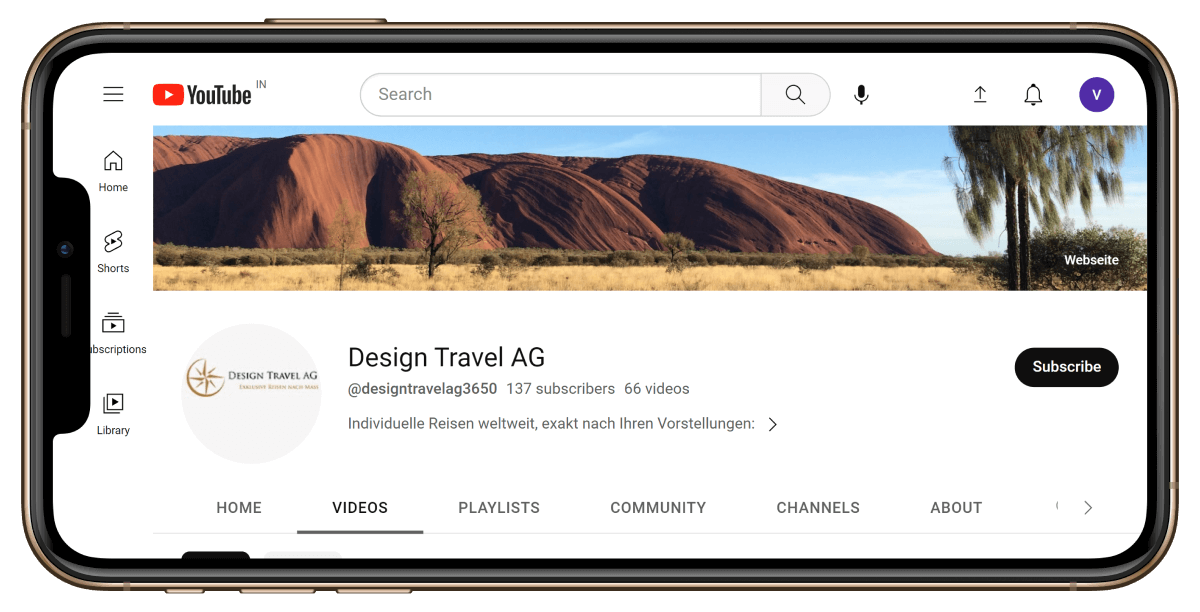 Design Travel AG Channel- Youtube