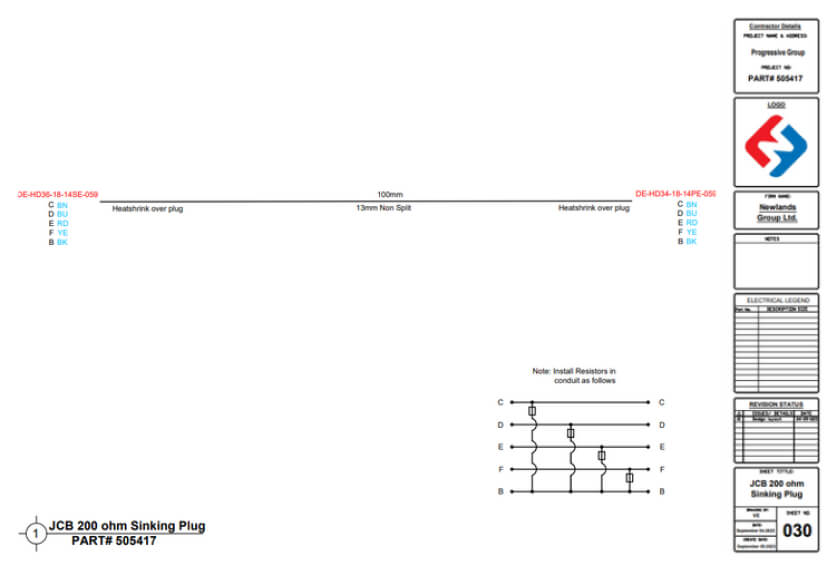 JCB 200 ohm Sinking Plug