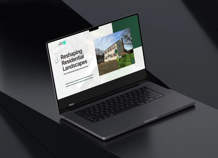 Laptop showing- Reshaping Residential Landscapes