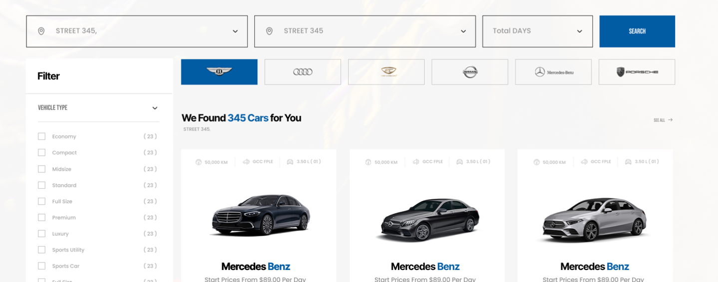Rental Car Software Development - Case Study
