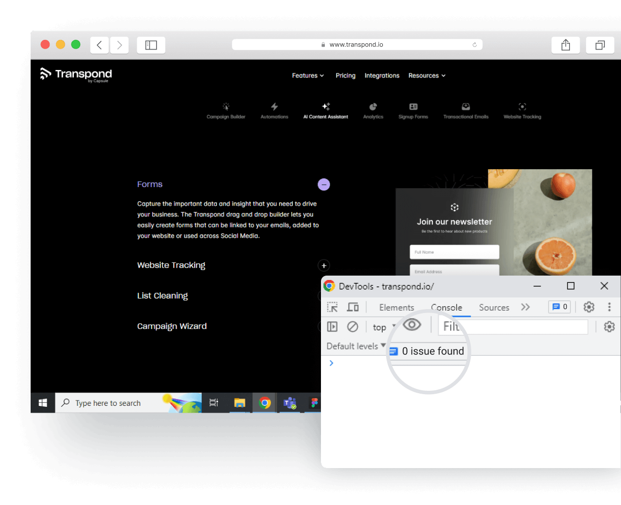Devtools- 0 issue found