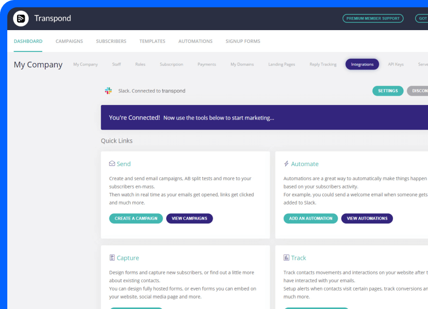 Transpond- Dashboard