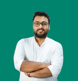 A Man Image with green background