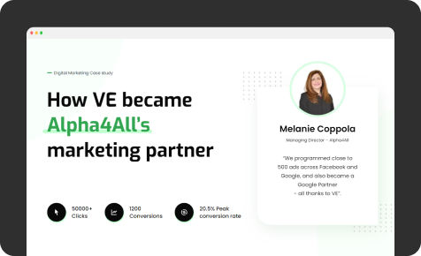 How VE became Alpha 4 all's marketing partner