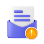 Mail Information with exclamatory Icon