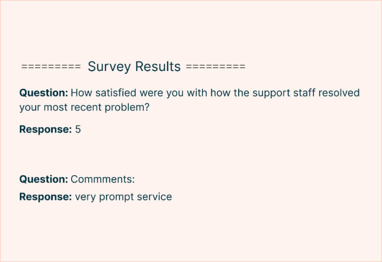 Survey Feedback
