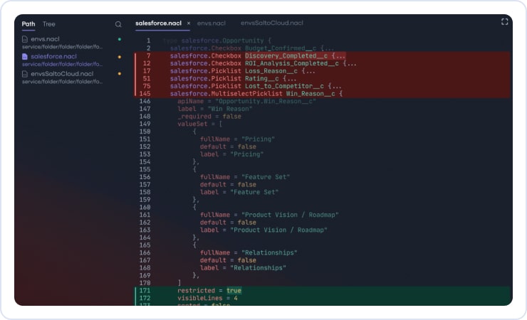 Salesforce. nacl Path
