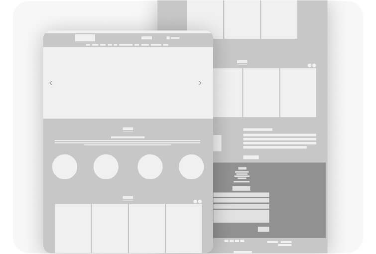 Mobile wireframe layout