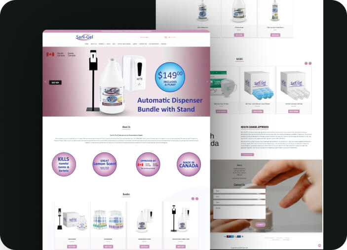 Sani-Gel - automatic dispenser bundle with stand