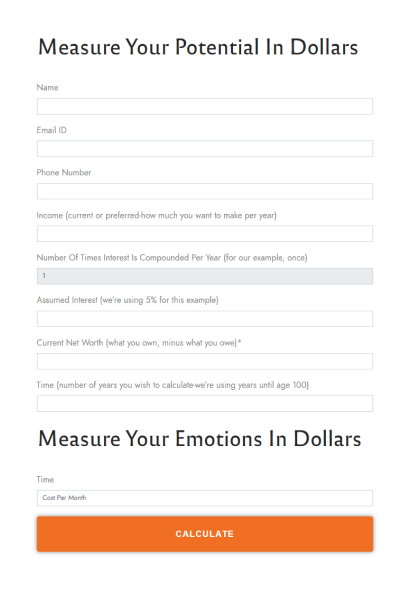 Calculator to measure potential in dollars