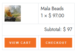 Mala Beads in shopping cart