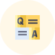 Icon representing question and answer