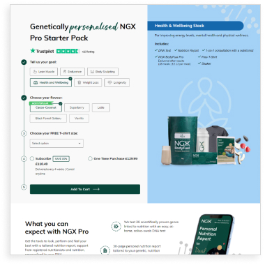 Genetically Personalised NGX Pro Starter Pack
