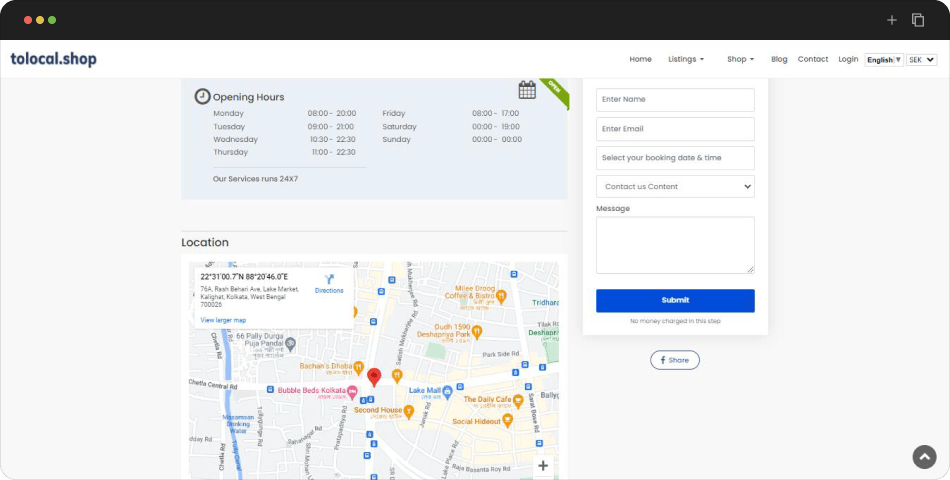 tolocal's shop location