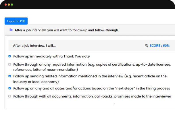 Job Interview-follow up