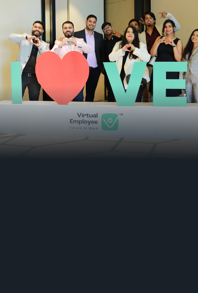 Virtual Employee showing Love