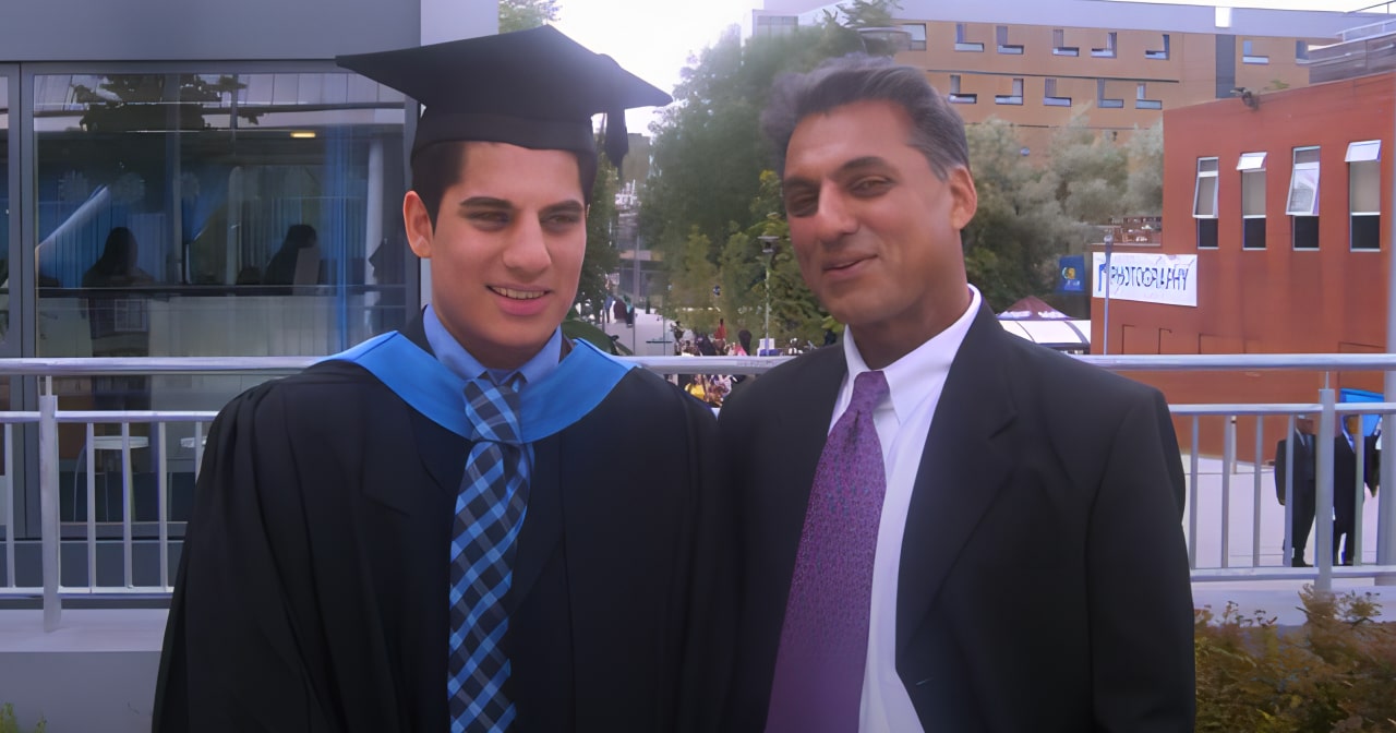 Shaunvir Singh Mahil and his Dad on graduation day