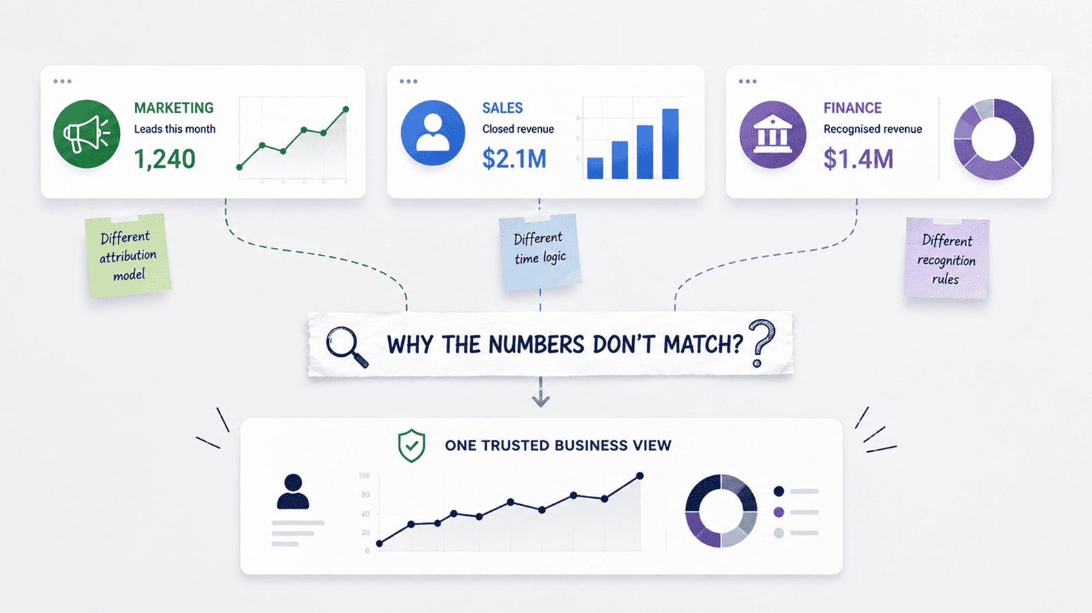 Why Marketing, Sales, And Finance Reports Do Not Match